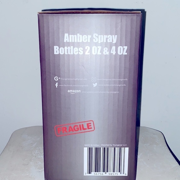 Youngever Amber Spray Bottle 6/2oz & 3/4oz 9 total with 10 Sprayers NWT - Picture 2 of 7